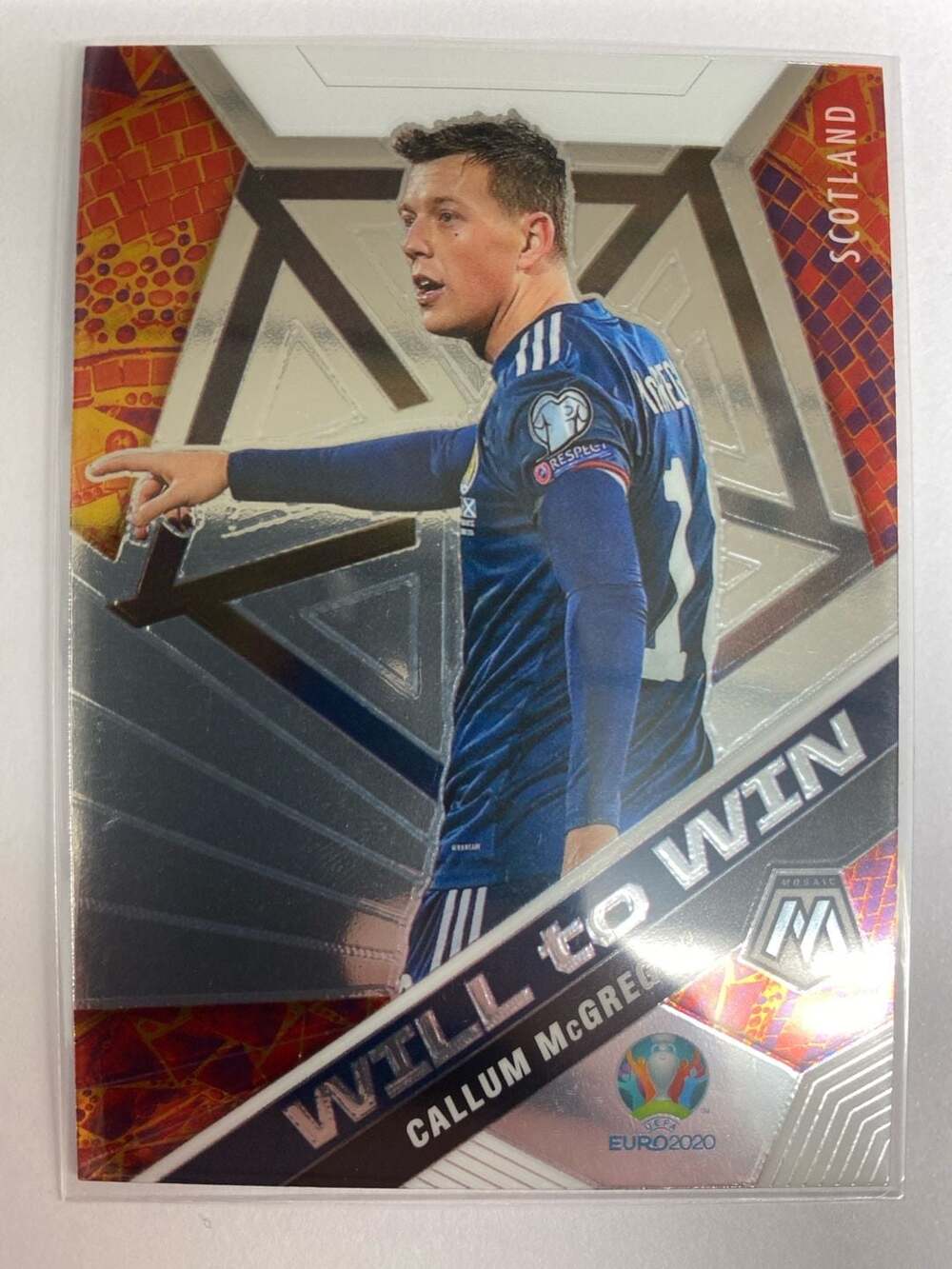 2021 Panini Mosaic UEFA Euro Will To Win Callum McGregor #36 Soccer Card